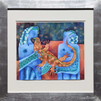 Personajes con lagartija